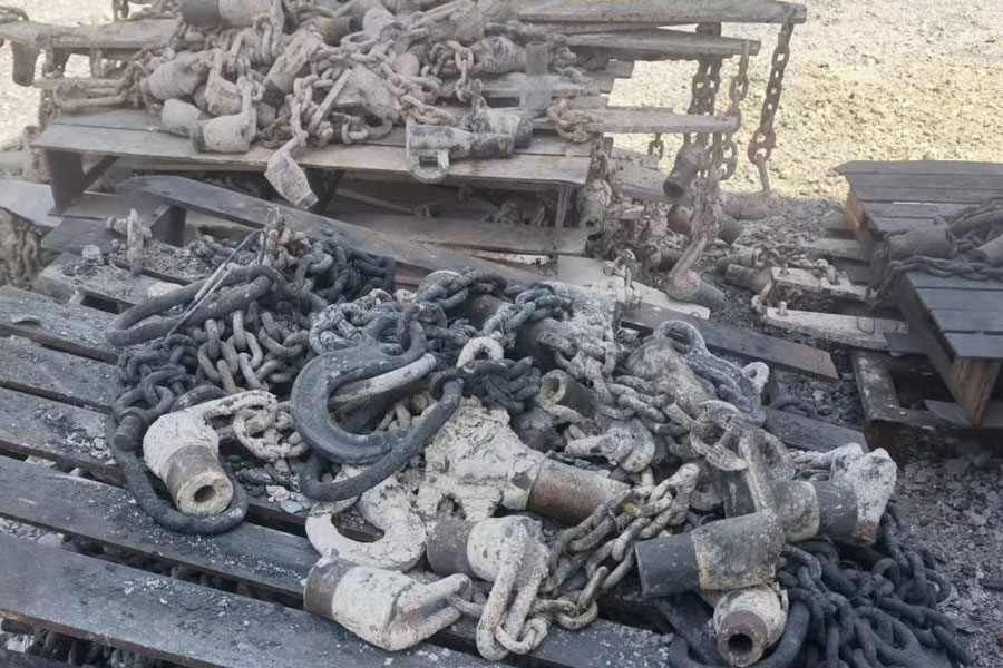 链条脱漆脱塑处理后